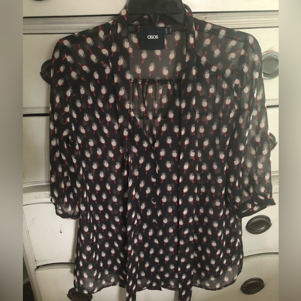 ASOS Chickadee Short Sleeve Blouse S